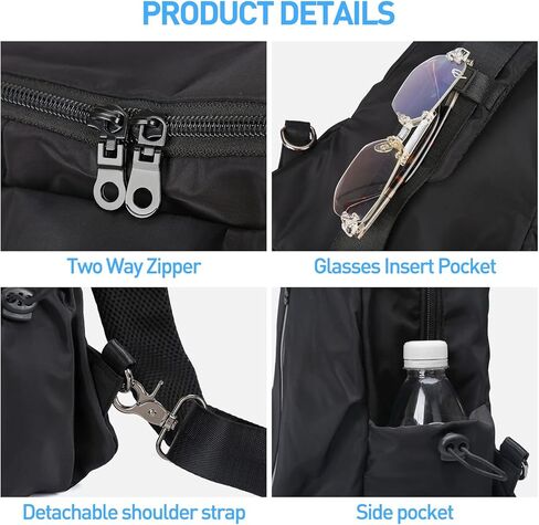 شنطة ظهر كروس صغيرة سوداء للرجال والنساء in Kuwait