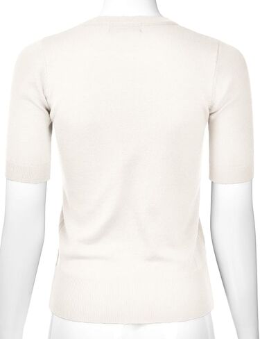 بلوفر نسائي من EIMIN برقبة دائرية 1/2 كم مقاس نحيف (S-XL) in Kuwait