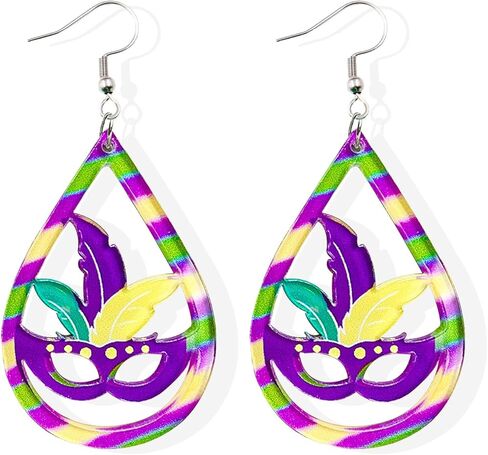 St. Patrick's Day Earrings for Women Shamrock Acrylic Dangle Earrings Green Drop Earrings Good Luck Jewelry Gift in Kuwait