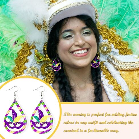 St. Patrick's Day Earrings for Women Shamrock Acrylic Dangle Earrings Green Drop Earrings Good Luck Jewelry Gift in Kuwait