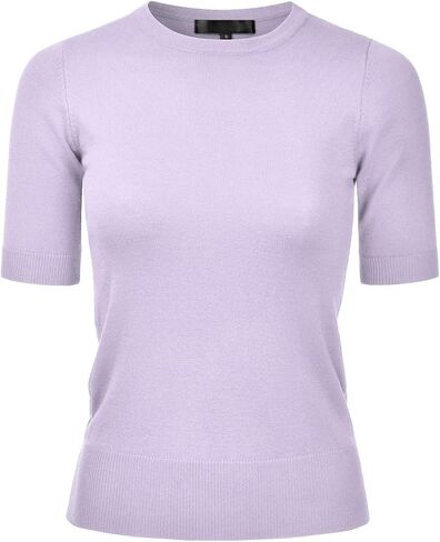 بلوفر نسائي من EIMIN برقبة دائرية 1/2 كم مقاس نحيف (S-XL) in Kuwait