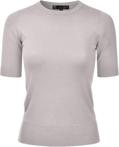 بلوفر نسائي من EIMIN برقبة دائرية 1/2 كم مقاس نحيف (S-XL) in Kuwait
