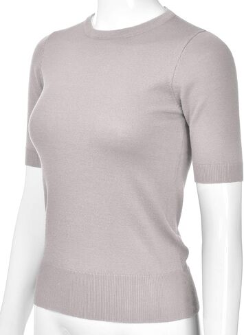 بلوفر نسائي من EIMIN برقبة دائرية 1/2 كم مقاس نحيف (S-XL) in Kuwait