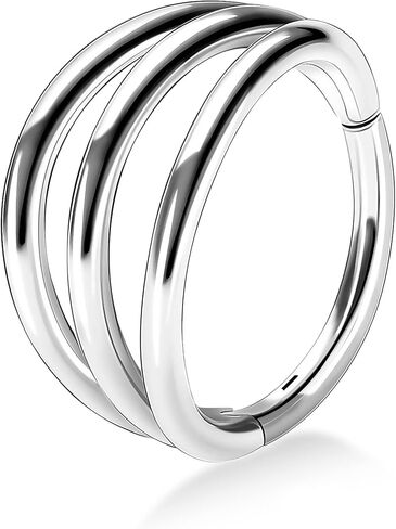 COCHARM Helix Daith Earring 16g Cartilage Helix Hoop Earring Triple Double Hoop Nose Ring Surgical Steel for Women Men 6/8/10/12mm in Saudi Arabia