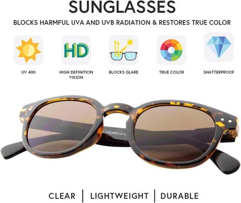 نظارات شمسية VITENZI للرجال والنساء نظارات شمسية عصرية ورائعة، ظلال مستديرة عتيقة من Lucca in Kuwait