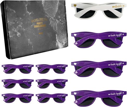 PartyGifts&beyond Bachelorette Sunglasses Womens 10Packs Bridesmaid Sunglasses Bachelorette Party Favors in Saudi Arabia