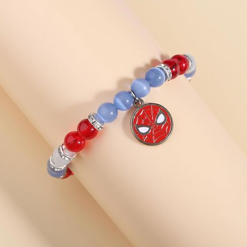 Spider Bracelet Spider Superhero Energy Stone Beaded Bracelet for Teen Girls Boys Man, Christmas Birthday Gifts Ideas Inspirational Charm Bracelets Jewelry for Son Daughter Friends in Saudi Arabia