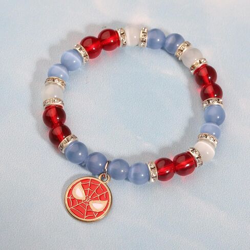 Spider Bracelet Spider Superhero Energy Stone Beaded Bracelet for Teen Girls Boys Man, Christmas Birthday Gifts Ideas Inspirational Charm Bracelets Jewelry for Son Daughter Friends in Saudi Arabia
