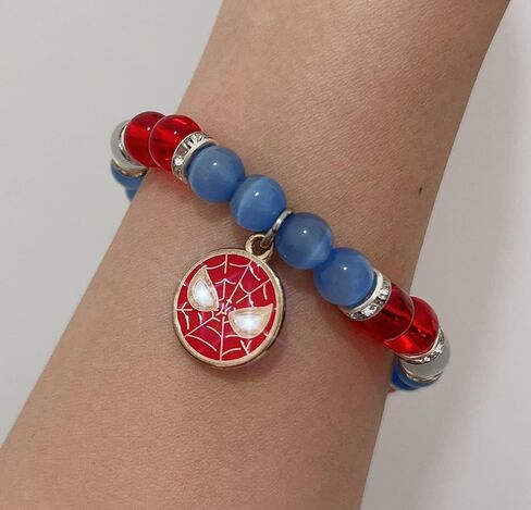 Spider Bracelet Spider Superhero Energy Stone Beaded Bracelet for Teen Girls Boys Man, Christmas Birthday Gifts Ideas Inspirational Charm Bracelets Jewelry for Son Daughter Friends in Saudi Arabia