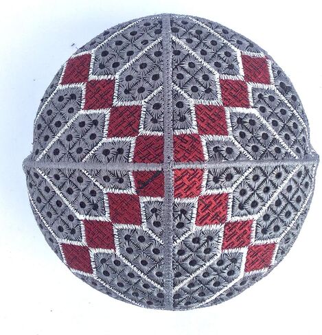 Kufi Men's Unisex Skull Cap Colorful Women's Solid Hat Hand Embroidered Kufi Caps Knitted Beanie Summer Headwear in Saudi Arabia