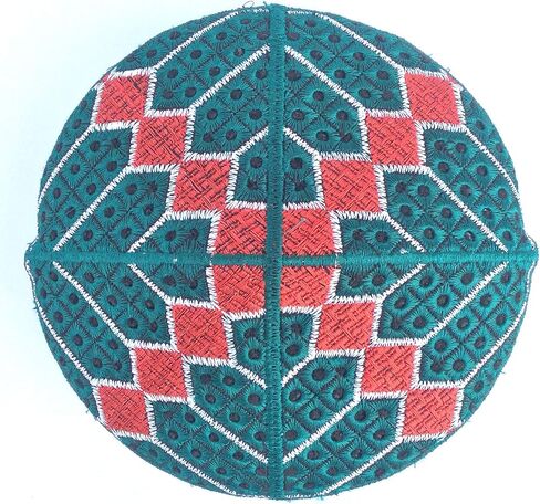 Kufi Men's Unisex Skull Cap Colorful Women's Solid Hat Hand Embroidered Kufi Caps Knitted Beanie Summer Headwear in Saudi Arabia
