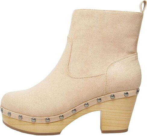 Madden Girl Women's Shoes Svet Faux Fur Closed Toe Ankle, Sand Fab, Size 9.0 in Saudi Arabia