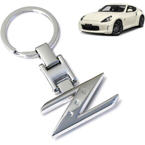 iJDMTOY Chrome Polished Ally Metal Letter Z Key Chain Ring Compatible With Nissan 240ZX 280ZX 300ZX 350Z 370Z Z Car