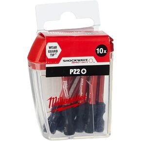 Milwaukee Shockwave PZ2 50mm Screwdriver Bits Pack of 10 4932472050