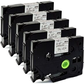 NEOUZA 5PK Compatible with Brother ptouch Label Tape Black on Yellow tze651 tze-651 tz tze 651 1inch