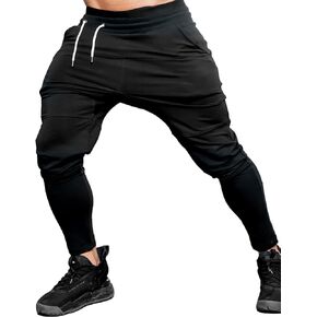 MECH-ENG Mens Workout Joggers Pants Bodybuilding Gym Active Trousers Casual Fitness Sweatpants