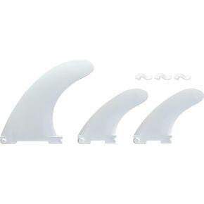 3 White Detachable Replacement Paddleboard Fins Inflatable SUP Stand Up Paddle Board Accessory Quick-Lock fins