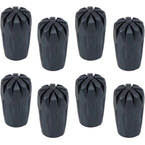 Tvoip Trekking Pole Replacement Tips 8 Pack Hiking Pole Rubber Tips Walking Stick Tips End Caps Protectors