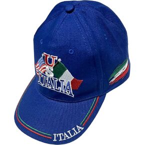 US/Italia Flags Embroidered Baseball Cap – Colorful Italian Hat - Italy Collection of Italian Pride Products at PSILoveItaly