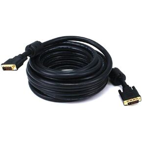 Monoprice DVI-D Digital Cable - Resolutions up to 2048 x 1536, CL2, Dual Link, 9.9 Gbps, 24AWG, 25 Feet, Black