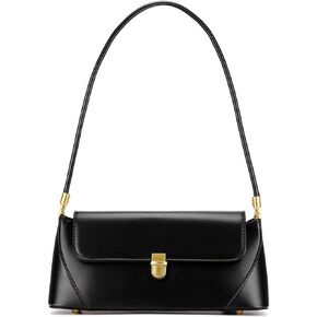 Shoulder Bag for Women Vintage Purse Fashion Classic Vegan Leather Clutch Tote Retro Handbag with Buckle Closure