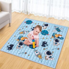 Baby Play Mat 50"x 50"Washable Splat Mat Anti Slip Baby Crawling Mat Portable Playmat for Toddlers Infants Indoor Outdoor Activities
