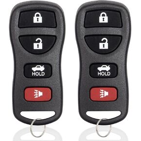 Keyless Entry Remote Control Car Key Fob Compatible with 2002-2017 Nissan Altima/Armada/Maxima/350Z/Quest/Sentra/Infiniti EX35/FX35/ FX45/ G35/I35/QX56 KBRASTU15 4-Btn (Pack of 2)