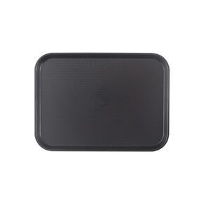 Thunder Group PLFFT1216BK Fast Food Tray, 12" x 16-1/4", Rectangular, Polypropylene, Black, Pack of 12