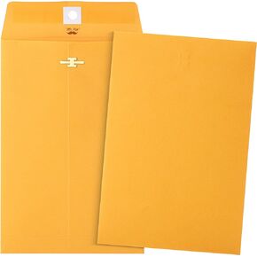 Mr. Pen- Clasp Envelopes, 25 Pack, 6" x 9", Brown Kraft, Brown Envelopes, Document Envelope, Clasp Kraft Envelopes, Clasp and Gummed Closure Envelopes, Manilla Envelopes