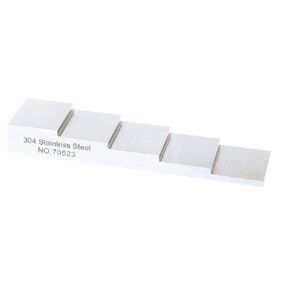 5 Step Test Calibration Block Step Wedge for Thickness and Linearity Calibration for Ultrasonic Thickness Gauge in NDT Testing #304 Stainless Steel 0.100'' 0.200'' 0.300'' 0.400'' 0.500''