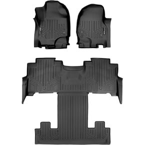 MAXLINER Floor Mats 3 Row Liner Set Black Compatible with 2018-2022 Expedition/Navigator with 2nd Row Bucket Seats (Incl. Max and L)
