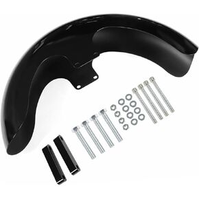labwork 23 inch Wrap Around Mudguard Front Matte Black Replacement for Touring Model Road King FLHR Electra Glide FLHT 1997-2013