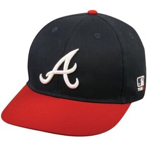 2013 Youth FLAT BRIM Atlanta Braves Home Blue/Red Hat Cap MLB Adjustable