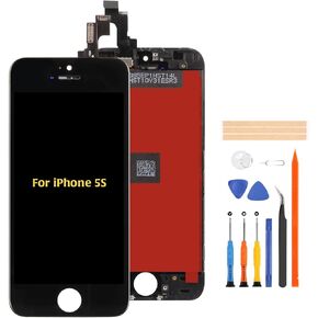 Replacement for iPhone 5s/SE 2016(Not for SE 2020/2022) 4 inch LCD Display Touch Screen Glass Digitizer (Model A1533, A1530, A1528, A1518, A1457, A1453) Assembly with Repair Tool Kits (White)