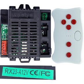 Weelye (RX43) RX23-A12V/FC Remote Control and mainboard Ride on Toys for Kids Controller Control Box Accessories for Kids Cars to Drive with Parent Remote Replacement Parts