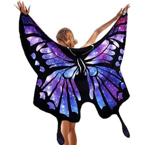 Women's Butterfly Swimsuit Cover up Beach Wrap Dress Butterfly Bikini Butterfly Swimsuit for Women Beach Sarong Women's Strap Butterfly Printed Bikini Cover Ups Beach Wrap Swimwear Dress