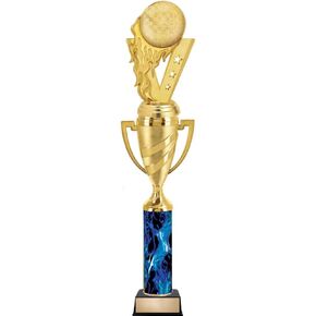 Crown Awards Personalized Kickball Trophy, 14" Blue Kickball Trophy Prize, Personalize with Free Engraving Prime