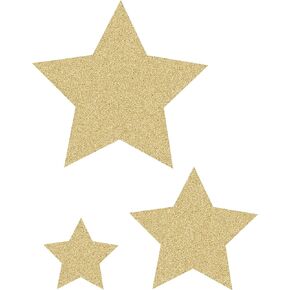Teacher Created Resources® Gold Glitz Stars Accents, Assorted Sizes, Pack of 30