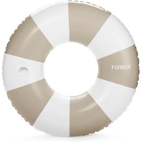 FUNBOY العملاق العتيق باللون الكاكي الداكن مقاس 48 بوصة أنبوب يطفو مع حامل أكواب متكامل، مثالي لحفلة حمام السباحة الصيفية، مقاس كبير