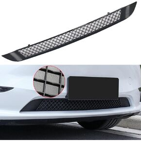 Fit 2017-2023 Tesla Model 3 Front Grill Mesh Bumper Grille Grid Inserts (ABS Matte Black Grills, with Clip, Upgrade)