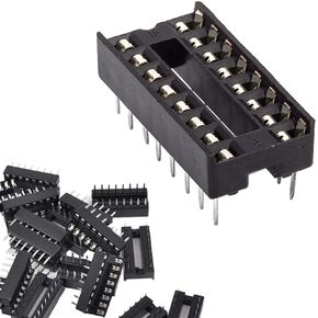 DAOKAI 50 قطعة 8Pin IC رقاقة محول مأخذ التوصيل 2.54 مللي متر الملعب نوع المقبس صف مزدوج دبابيس مسطحة لحام الدوائر المتكاملة IC مآخذ موصل