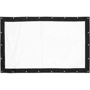 HD Projector Screen, 200 Inch 16:9 Foldable Wall Mount Outdoor Indoor Film Movie Projector Folding Projection Screen Curtain for Travel Office Home Theater Church