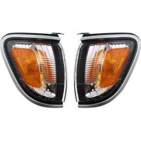 Fits 2001 02 03 2004 Toyota Tacoma Parking Signal Marker Light Pair w/Bulbs For TO2520162