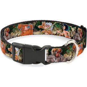 Buckle-Down Breakaway Cat Collar - The Jungle Book I Wanna Be Like You 4-Character Scene - 1/2" Wide - Fits 6-9" Neck - Small