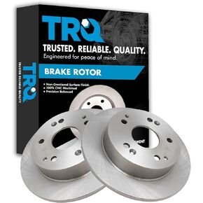 TRQ Rear Disc Brake Rotor Pair Set for 1998-2002 Honda Accord / 2004-2005 Honda Civic / 1997-2001 Acura Integra / 2002-2006 Acura RSX