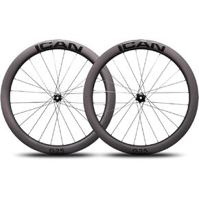 ICAN 700C G24/G25 700C Carbon Gravel Bike Wheelset Disc Brake 40mm Depth-24mm Inner Width/50mm Depth-25mm Inner Width