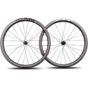 ICAN 700C G24/G25 700C الكربون الحصى طقم عجلات الدراجة مكبح قرصي 40 مللي متر عمق-24 مللي متر عرض داخلي/50 مللي متر عمق-25 مللي متر عرض داخلي