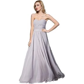 Meier Women's Strapless Sweetheart Pleated Evening Prom Dress