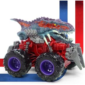 Oriate Dinosaur Monster Truck Toys for Kids 3-5 5-7, Cool Stuff Velociraptor Push and Go Dino Car, Kids Play Vehicle Birthday Party Favors for Girls Boys