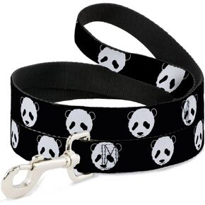 Buckle-Down Pet Leash - Panda Bear Repeat - 4 Feet Long - 1" Wide